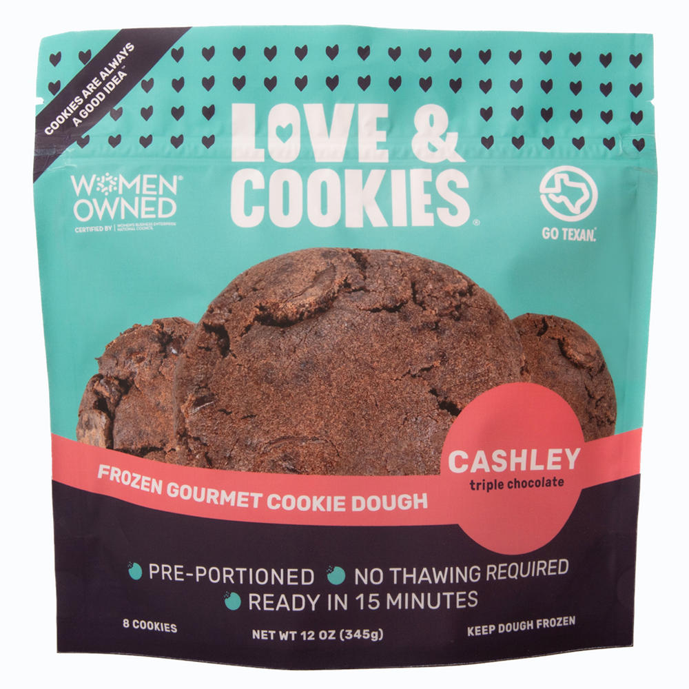 Love & Cookies Triple Chocolate Frozen Gourmet Cookie Dough, 12 oz
