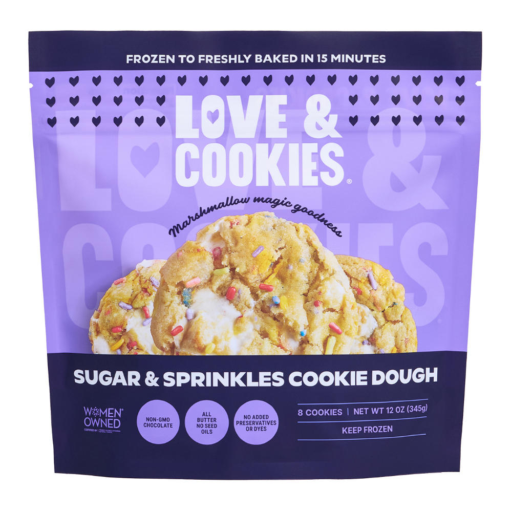 Love & Cookies Sugar & Sprinkles Frozen Gourmet Cookie Dough, 12 oz