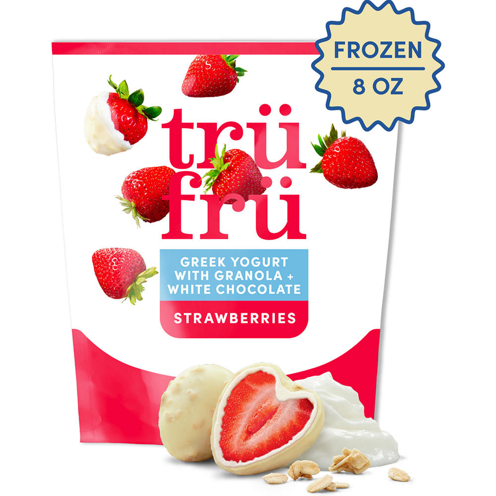 Tru Fru Frozen Strawberries - Greek Yogurt, White Chocolate & Granola, 8 oz