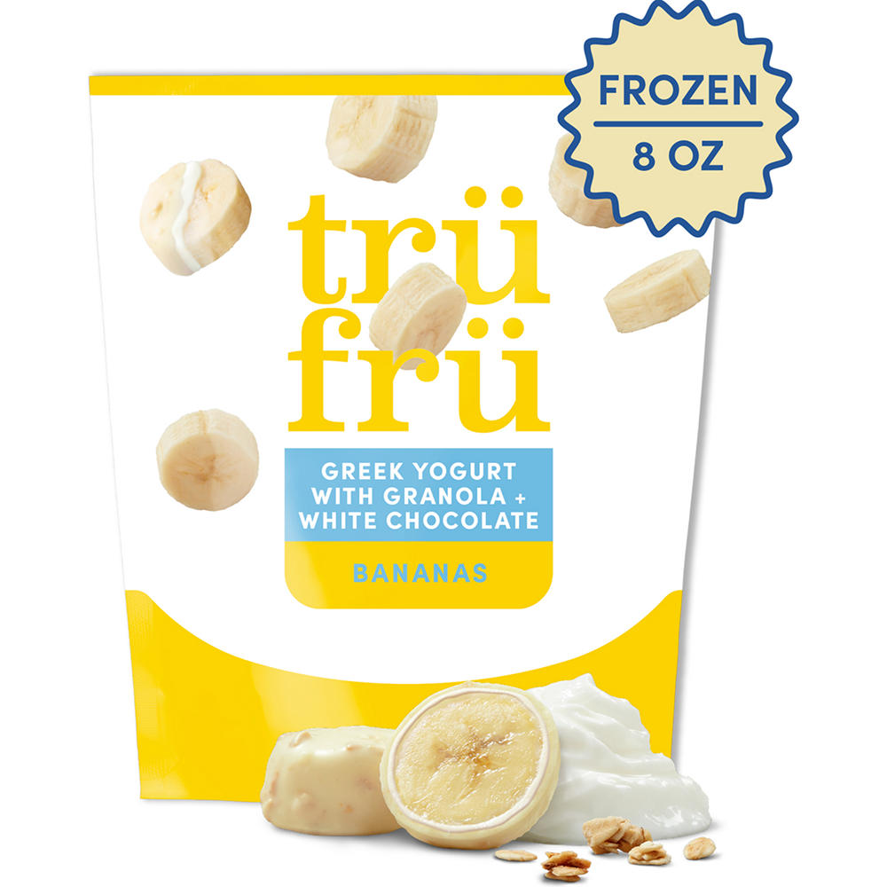 Tru Fru Frozen Bananas - Greek Yogurt, White Chocolate & Granola, 8 oz
