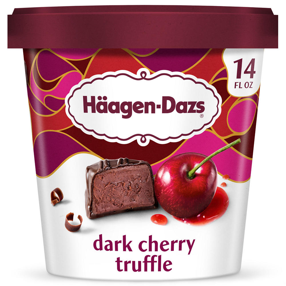 Häagen-Dazs Dark Cherry Truffle Ice Cream, 14 oz