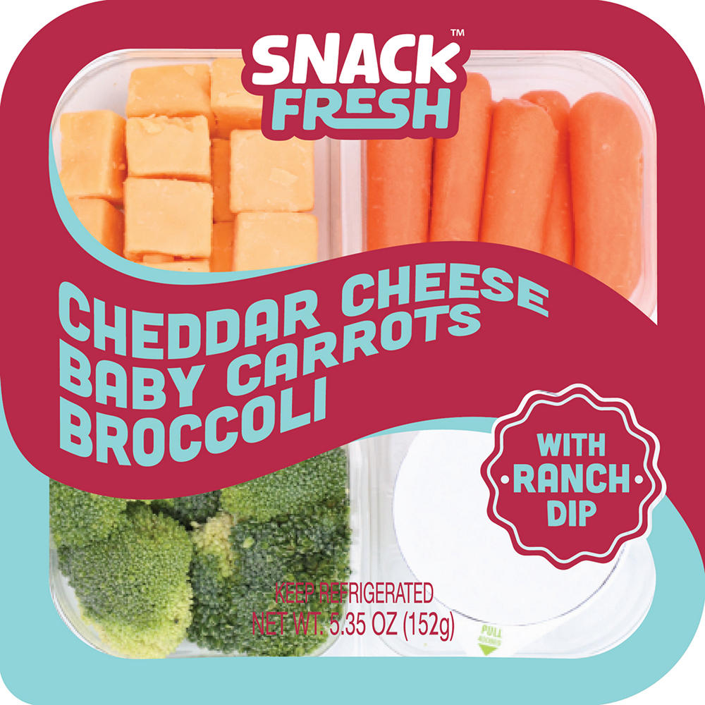 Snack Fresh Baby Carrots Mild Cheddar & Broccoli With Ranch, 5.35 oz