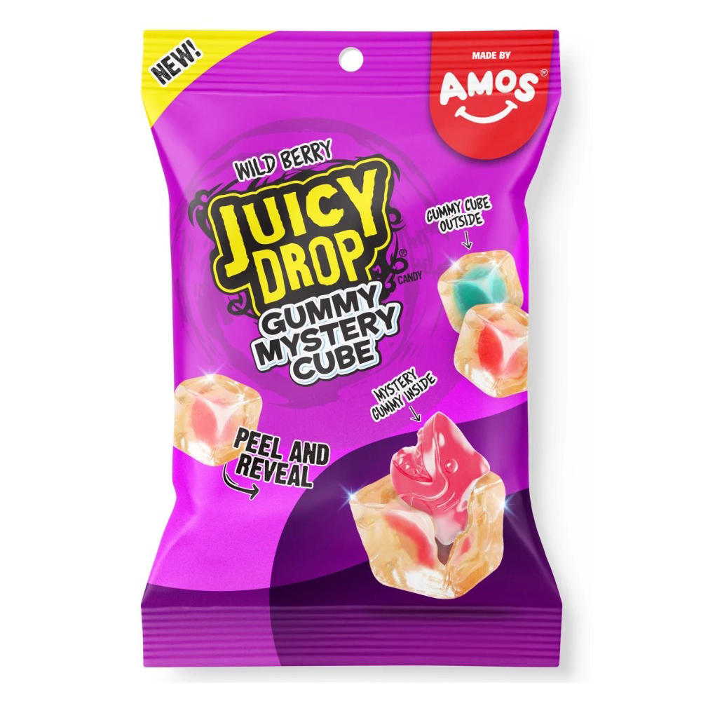Bazooka Juicy Drop Wild Berry Gummy Mystery Cube, 5 oz