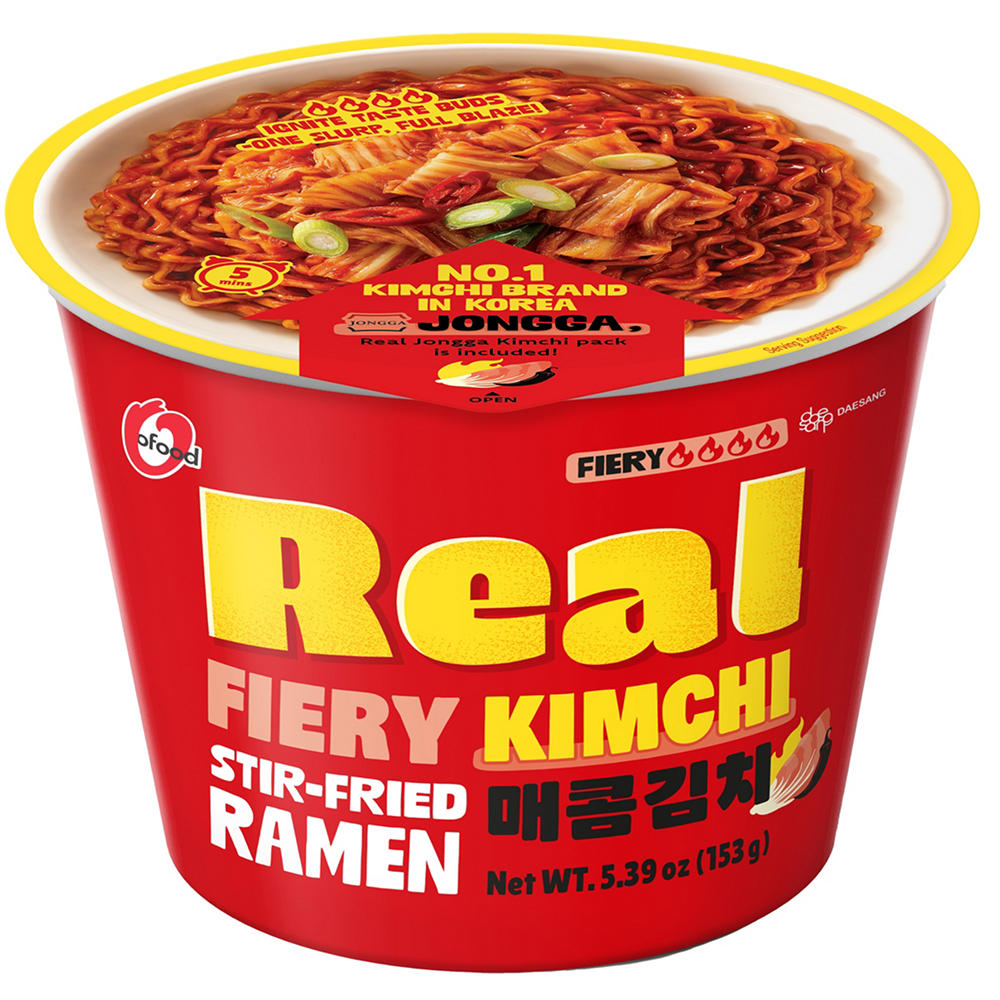 O'Food Real Fiery Kimchi Stir Fried Ramen, 5.39 oz