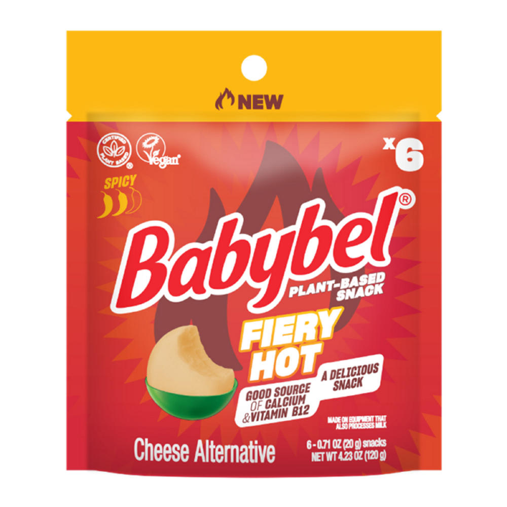 Babybel Plant-Based Vegan Snack Cheese Alternative - Fiery Hot, 6 ct
