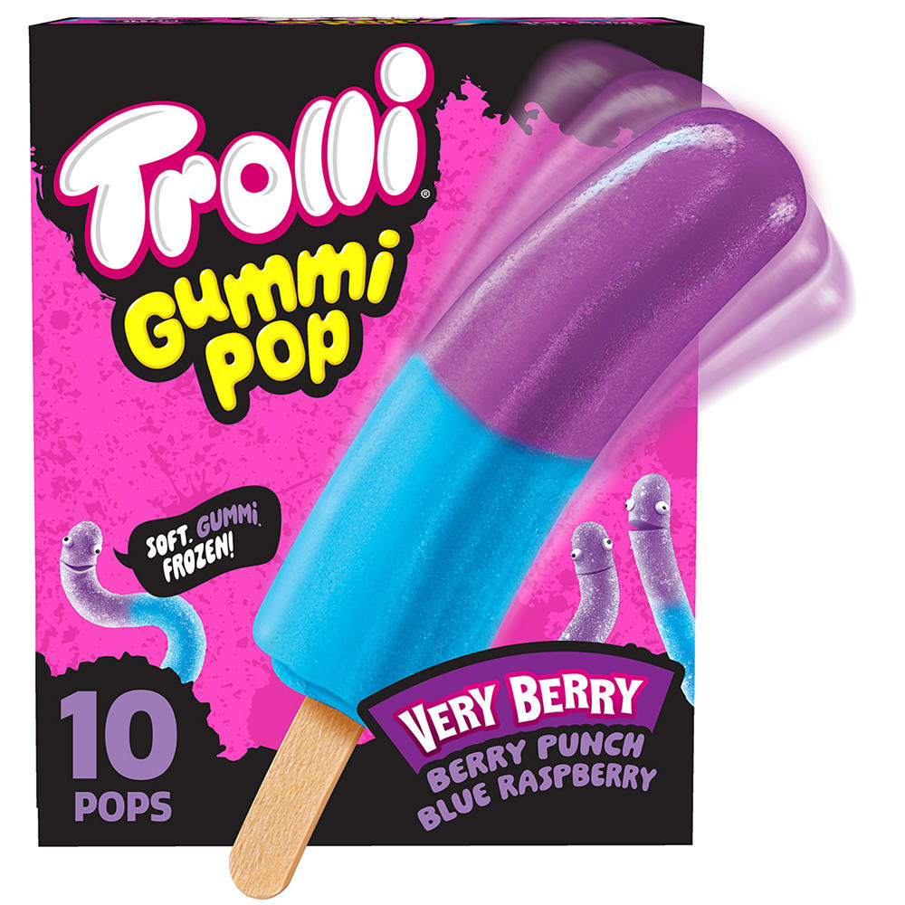 Trolli Very Berry Gummi Ice Pops, 10 ct