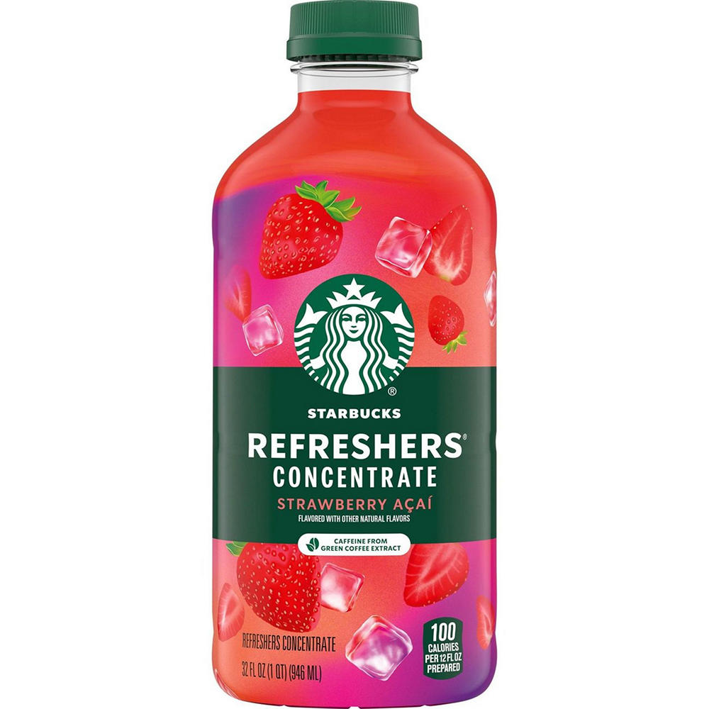 Starbucks Refreshers Concentrate - Strawberry Acai, 32 oz
