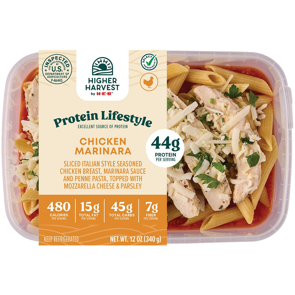 Higher Harvest by H-E-B 44g Protein Lifestyle Meal - Italian Chicken Marinara, 12 oz