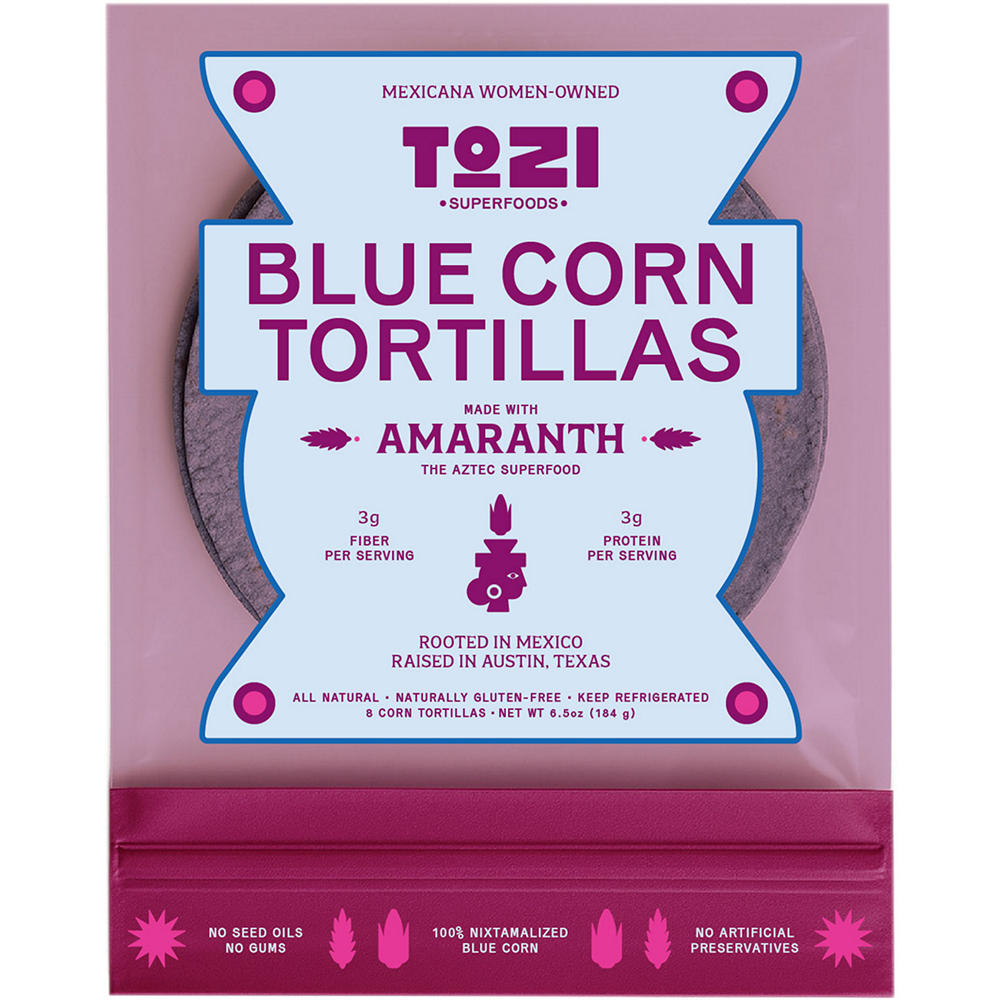 Tozi Blue Corn & Amaranth Tortillas, 8 ct