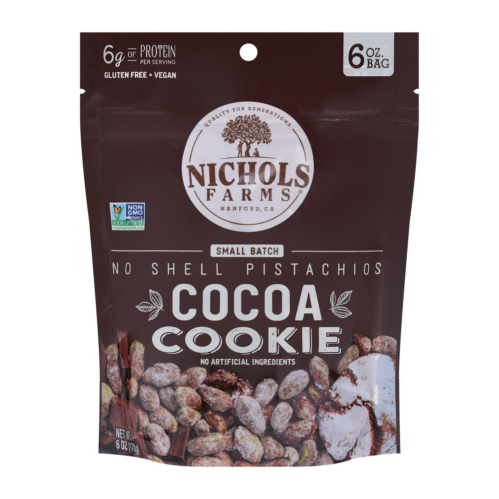 Nichols Farms No Shell Pistachios - Cocoa Cookie, 6 oz