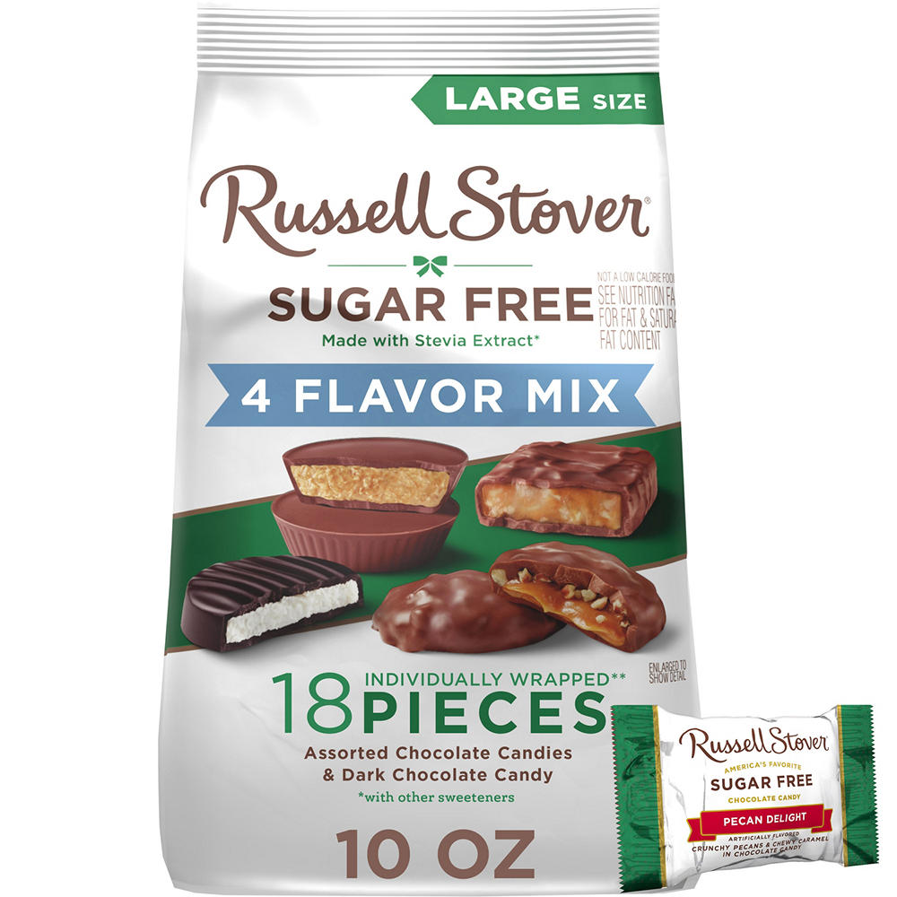 Russell Stover Sugar Free Four Flavor Mix Candy, 18 pc, 10 oz