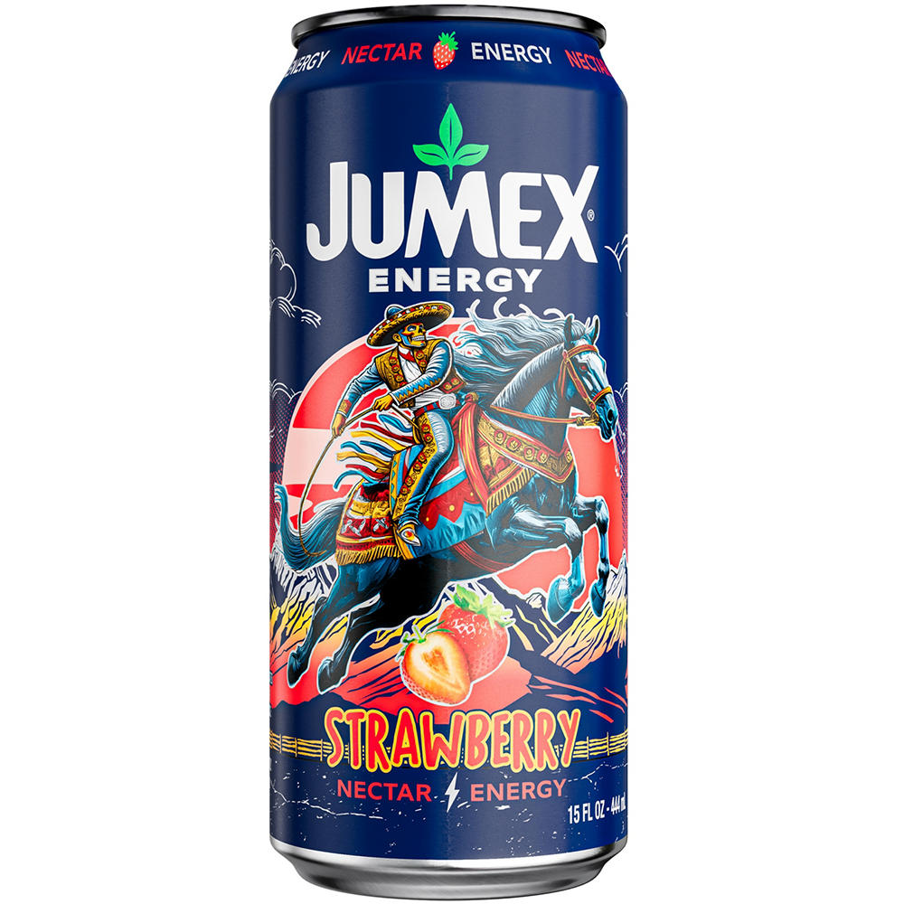 Jumex Energy Strawberry Nectar Energy Drink, 15 oz