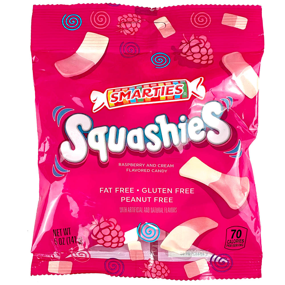 Smarties Squashies Raspberry & Cream Flavored Candy, 5 oz