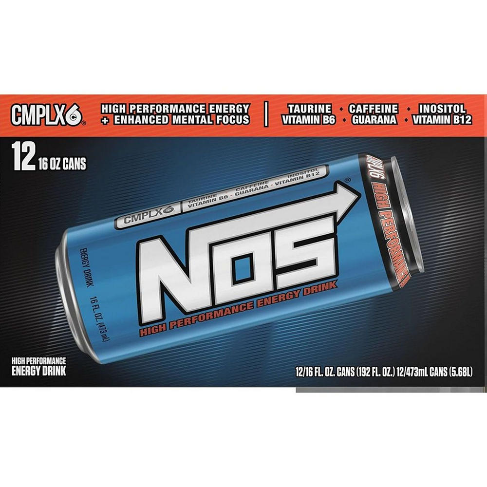 NOS Original Energy Drink 12 pk Cans, 16 oz