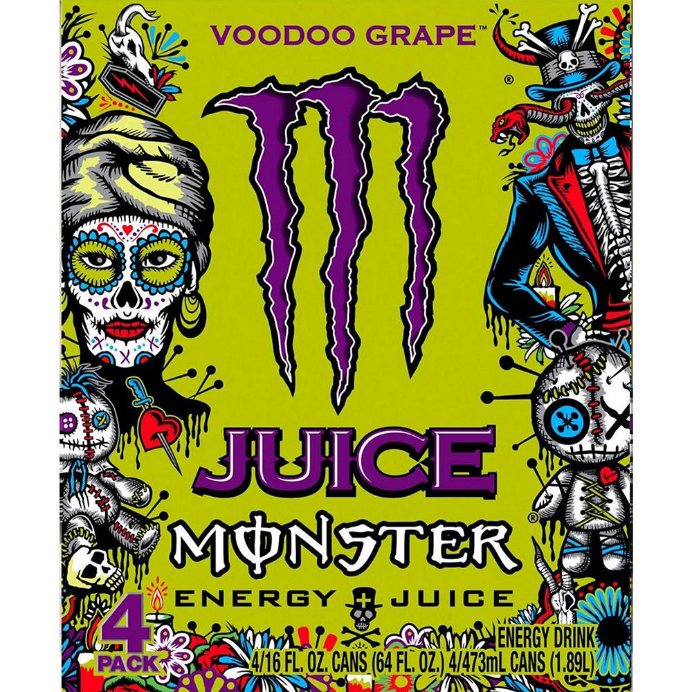 Monster Energy Juice Monster - Voodoo Grape 4 pk Cans, 16 oz