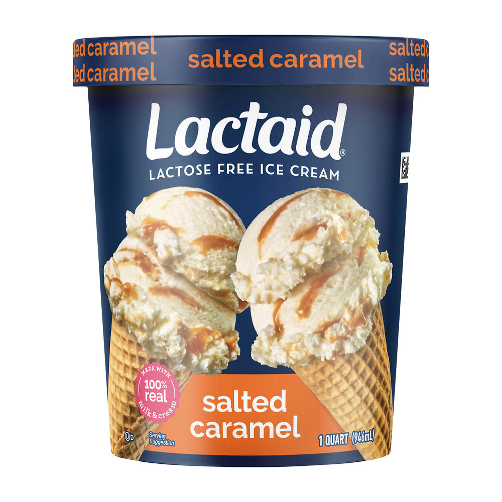 Lactaid Lactose Free Salted Caramel Ice Cream, 1 qt