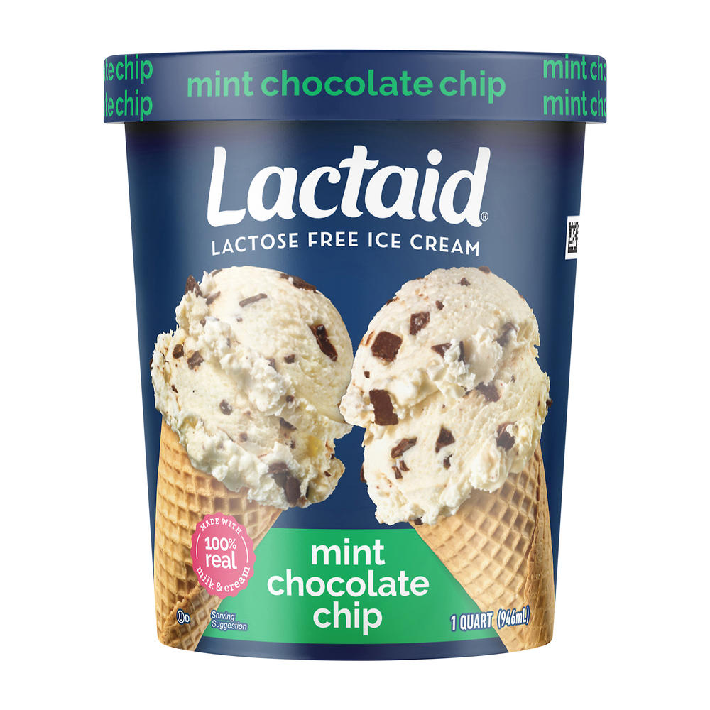 Lactaid Lactose Free Mint Chocolate Chip Ice Cream, 1 qt