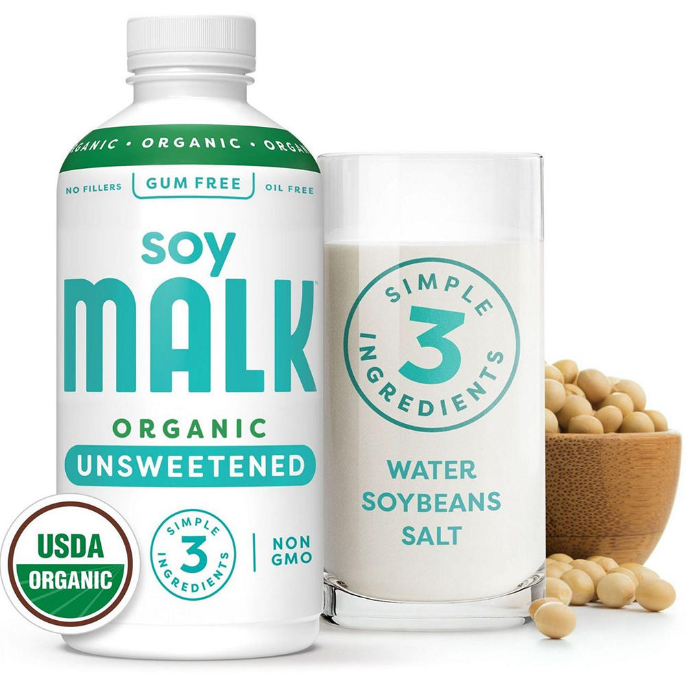 Malk Organic Unsweetened Soy Milk, 28 oz