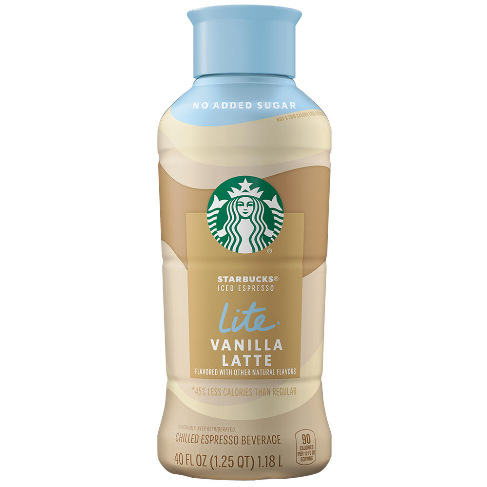 Starbucks No Added Sugar Lite Vanilla Latte Iced Espresso, 40 oz