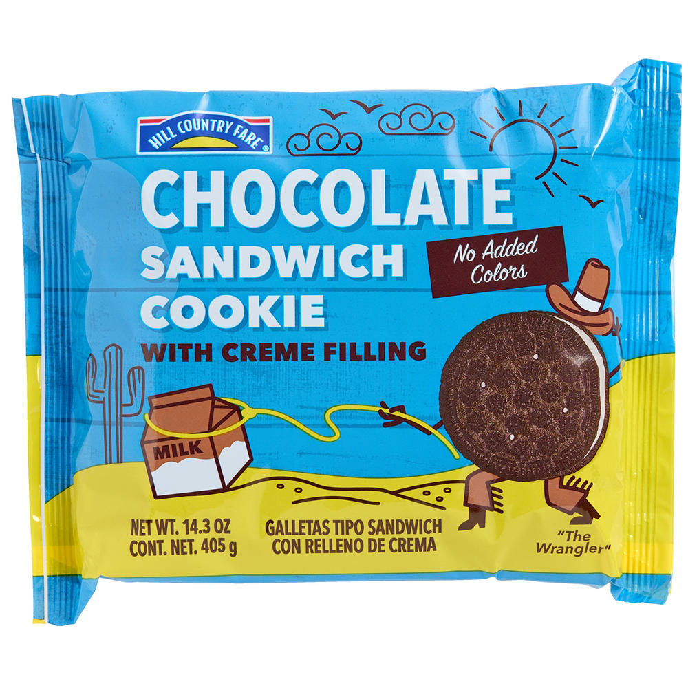 Hill Country Fare Chocolate Sandwich Cookie, 14.3 oz
