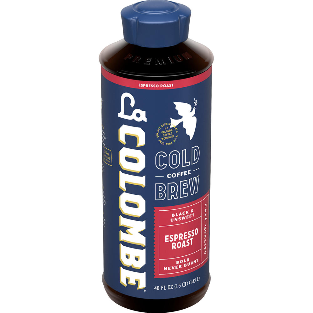 La Colombe Unsweet Espresso Roast Black Cold Brew Coffee, 48 oz