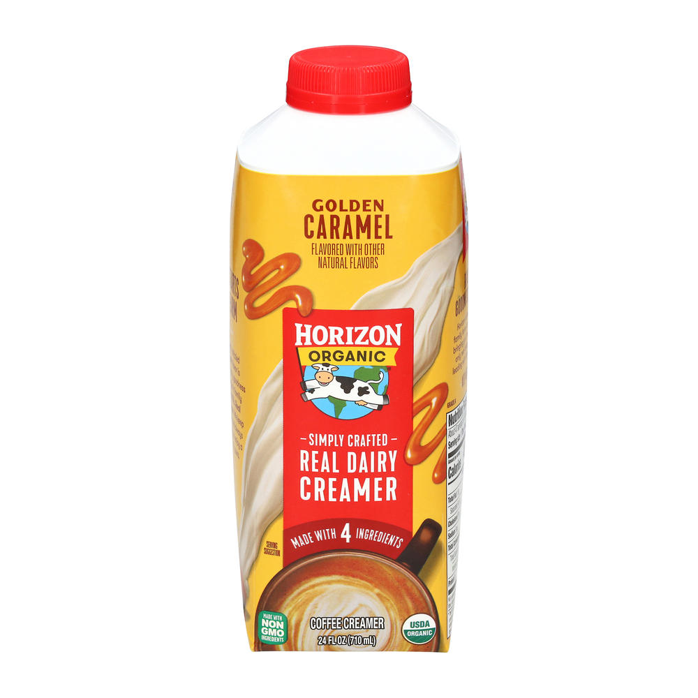 Horizon Organic Real Dairy Golden Caramel Coffee Creamer, 24 oz