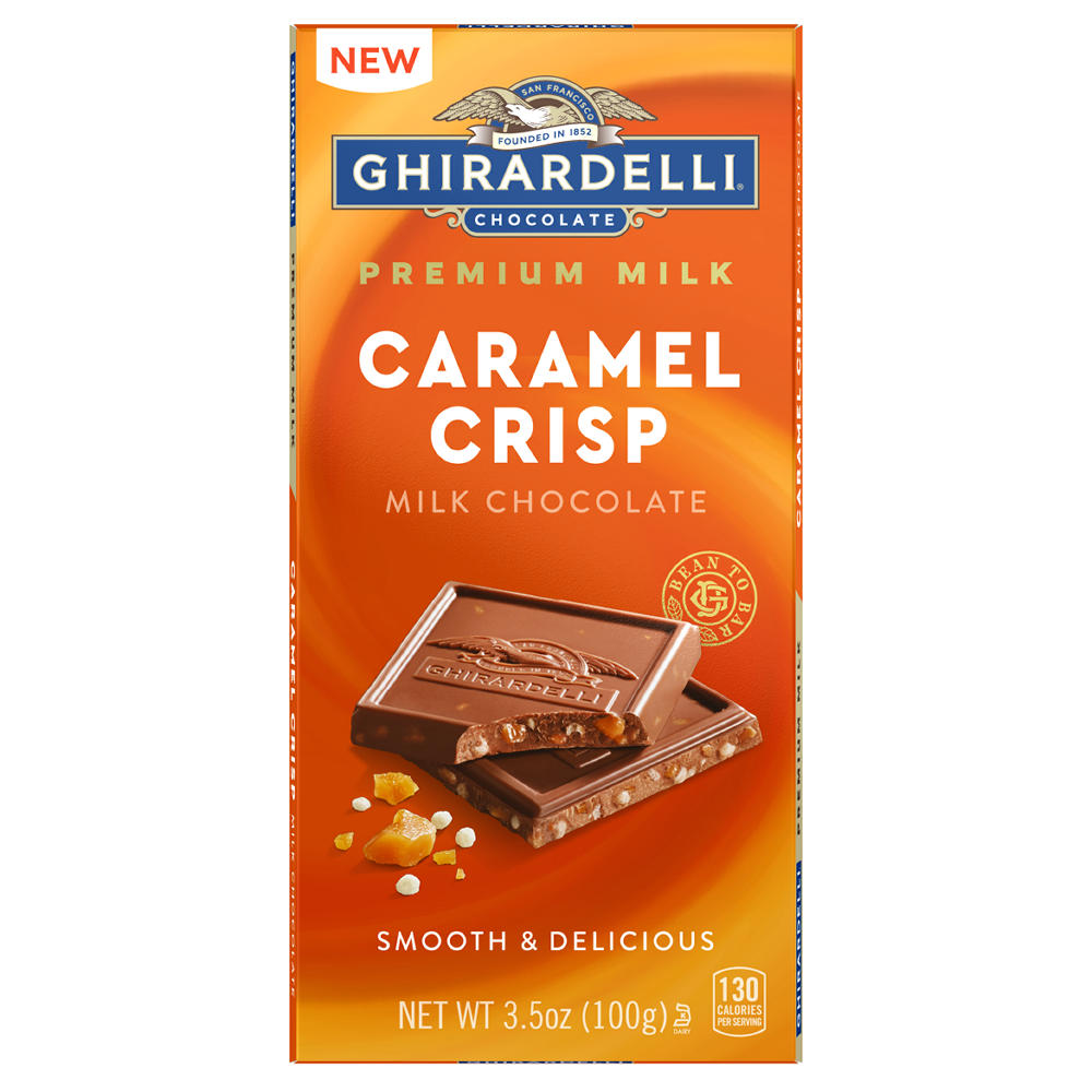 Ghirardelli Caramel Crisp Milk Chocolate Candy Bar, 3.5 oz
