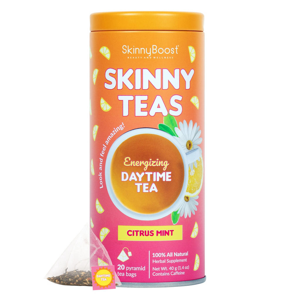 Skinny Boost Skinny Teas Energizing Daytime Citrus Mint Tea Bags, 20 ct