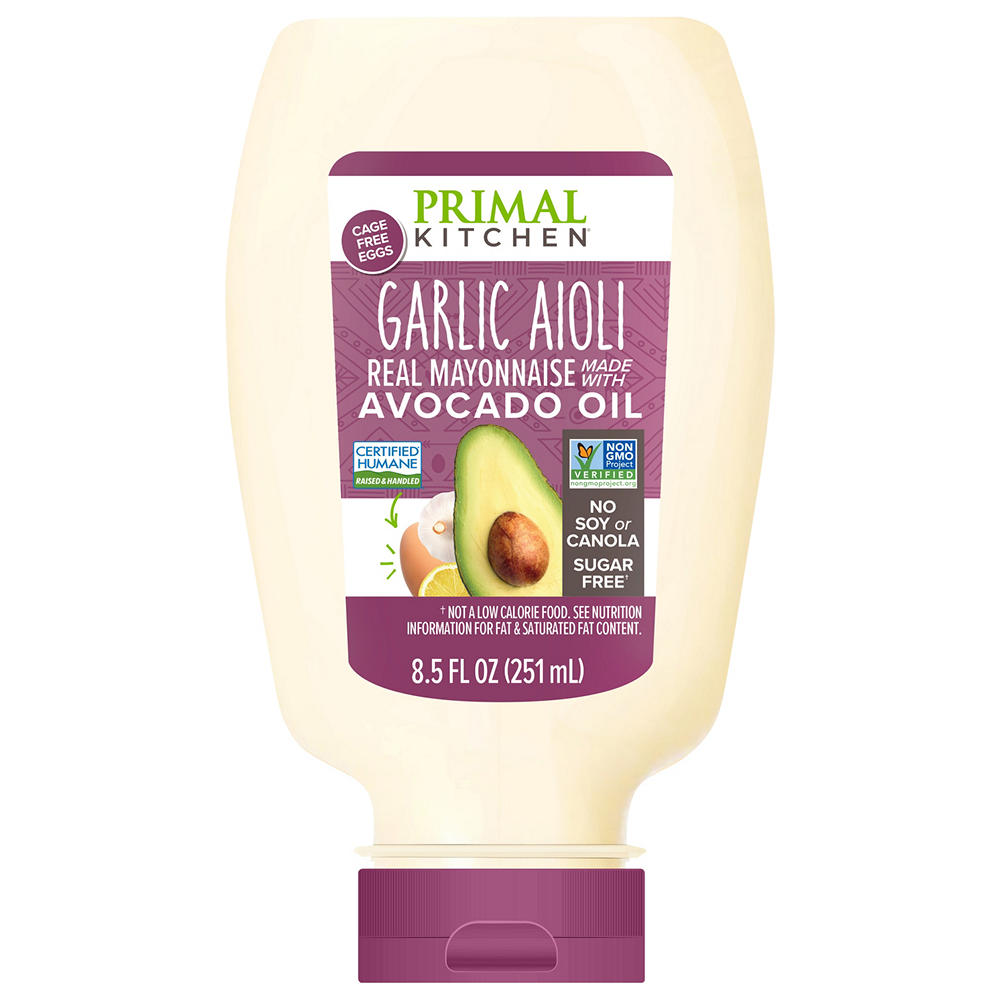 Primal Kitchen Garlic Aioli Real Mayonnaise with Avocado Oil, 8.5 oz
