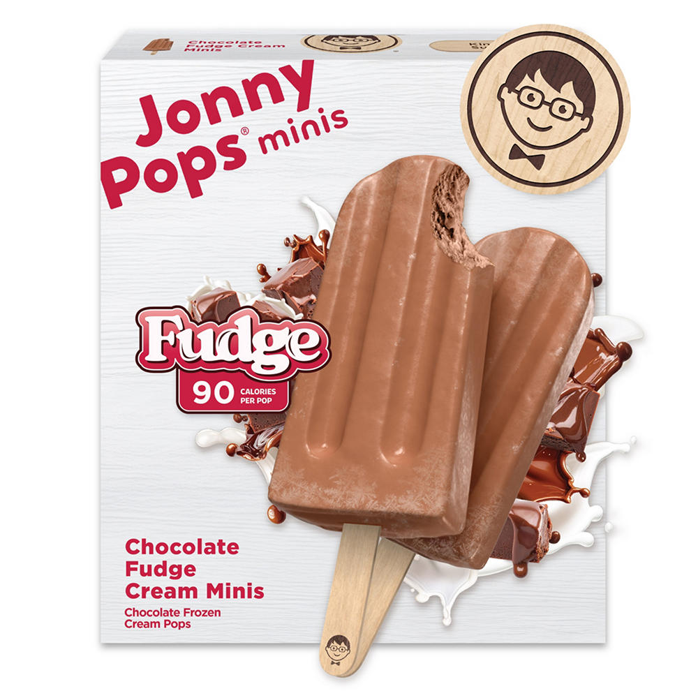 JonnyPops Chocolate Fudge Cream Minis Frozen Pops, 6 ct