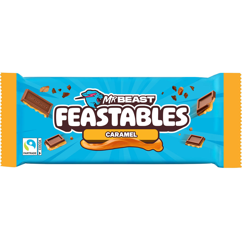 Feastables Mr Beast Caramel Chocolate Bar, 2.1 oz