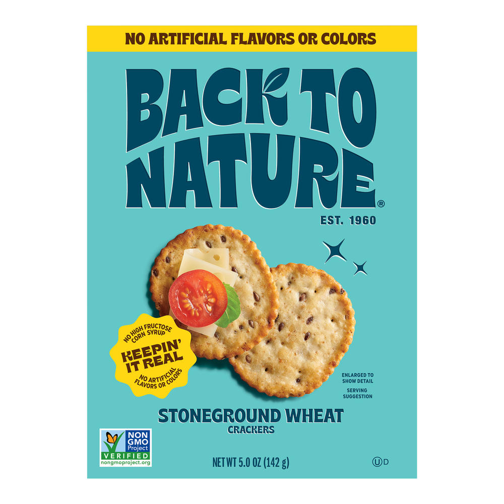Back to Nature Stoneground Wheat Crackers , 5 oz
