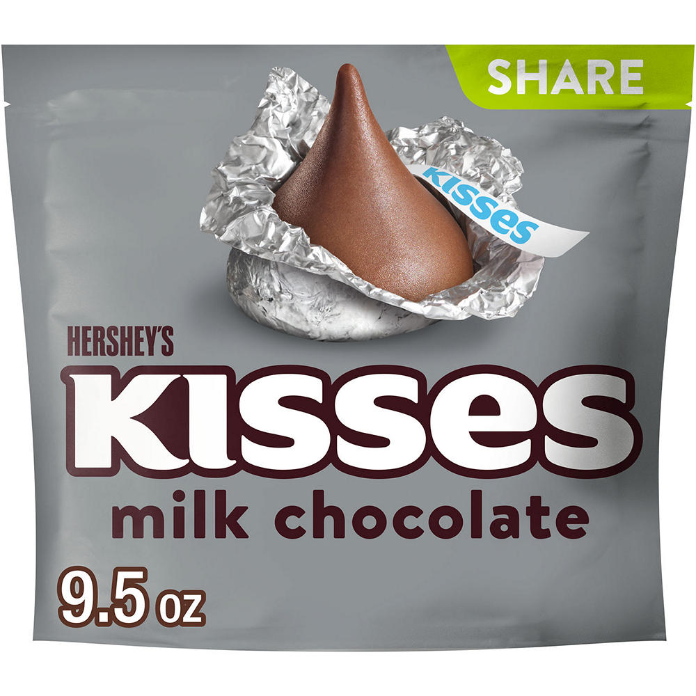 Hershey's Kisses Milk Chocolate Candy - Share Pack, 9.5 oz