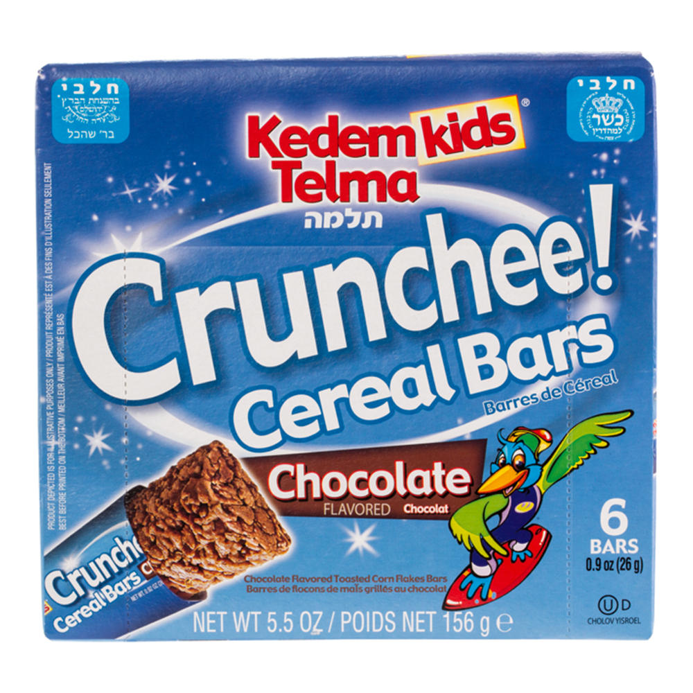 Kedem Kosher Crunchee! Cereal Bars - Chocolate, 6 ct