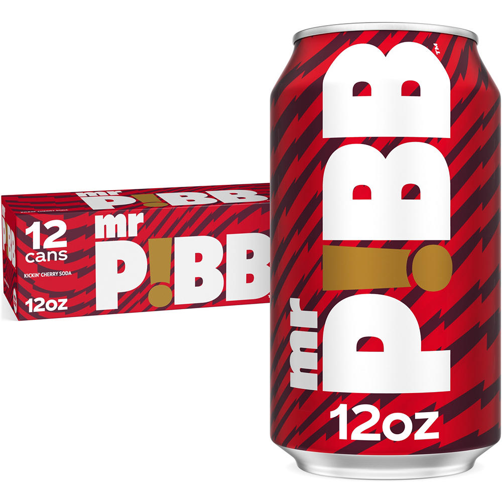Mr Pibb Cherry Soda Soft Drink Fridge Pack 12 pk Cans, 12 oz