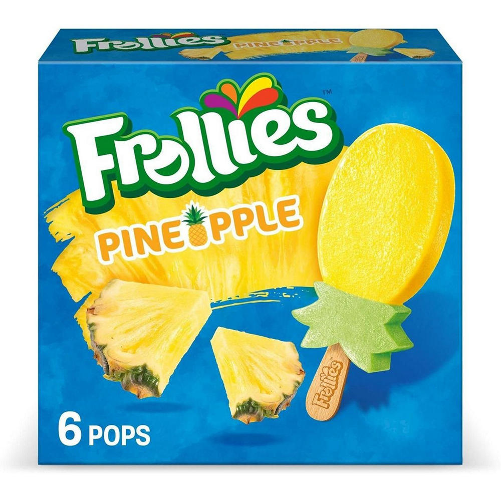Frollies Pineapple Fruity Ice Pops, 6 ct