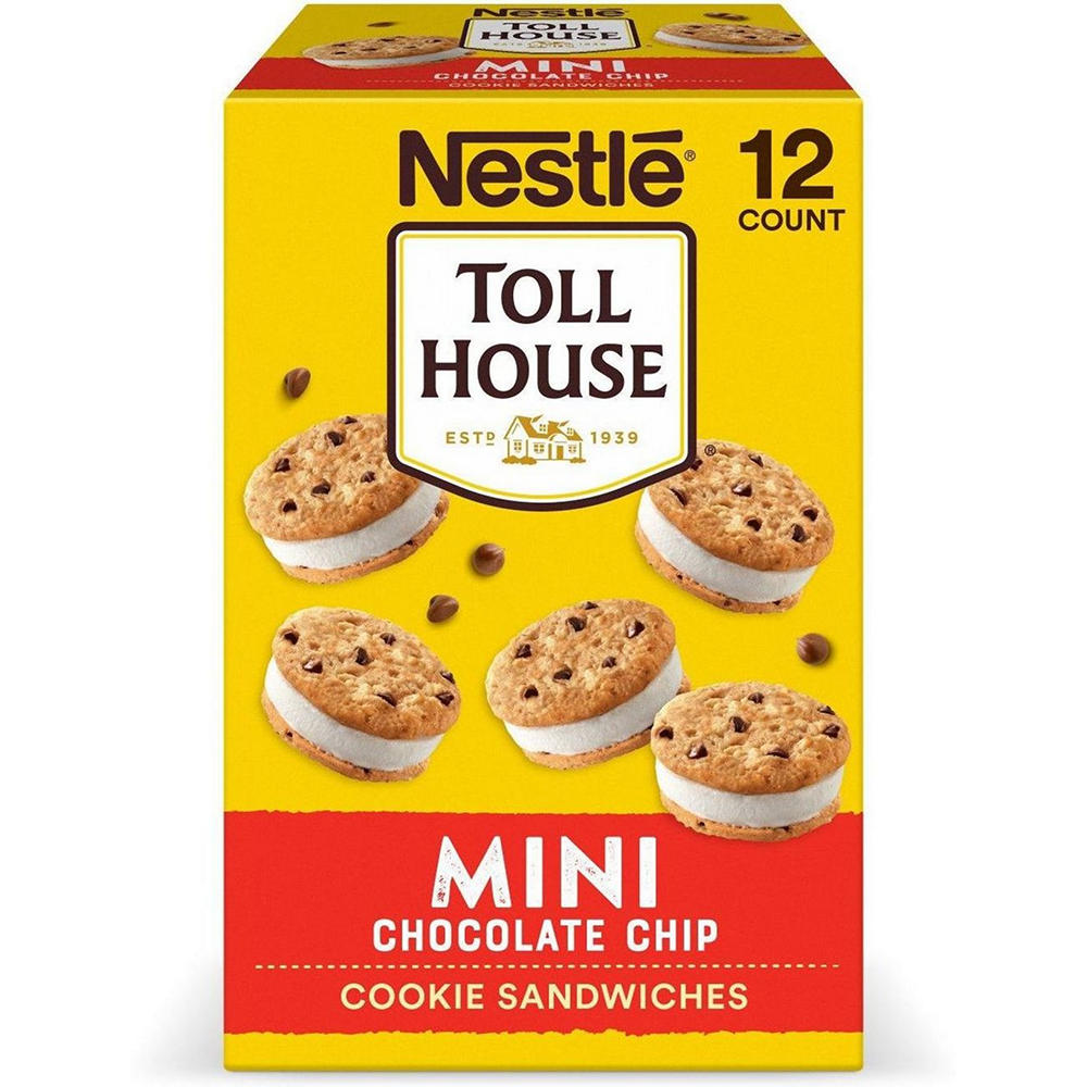 Nestle Toll House Mini Vanilla Chocolate Chip Cookie Sandwiches, 12 ct