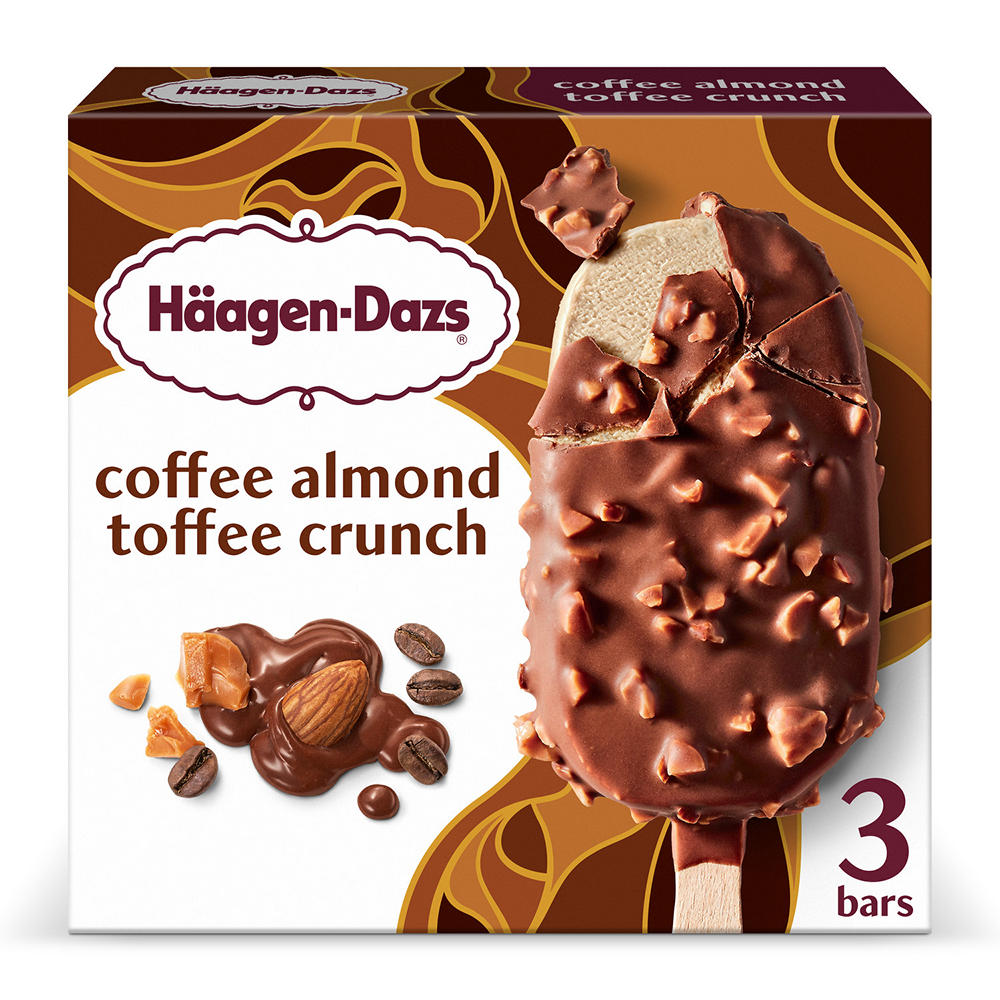Häagen-Dazs Coffee Almond Toffee Crunch Ice Cream Bars, 3 ct