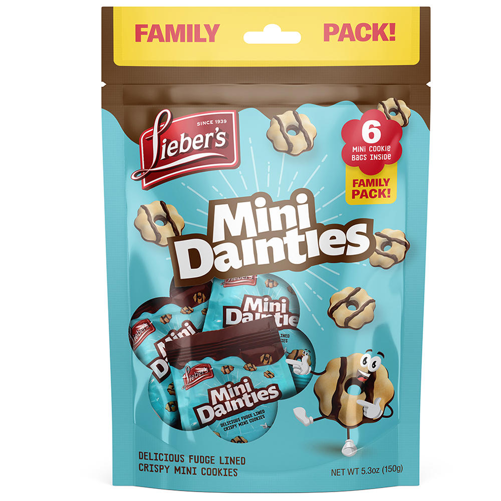 Lieber's Kosher Mini Dainties Cookies Snack Packs, 6 ct