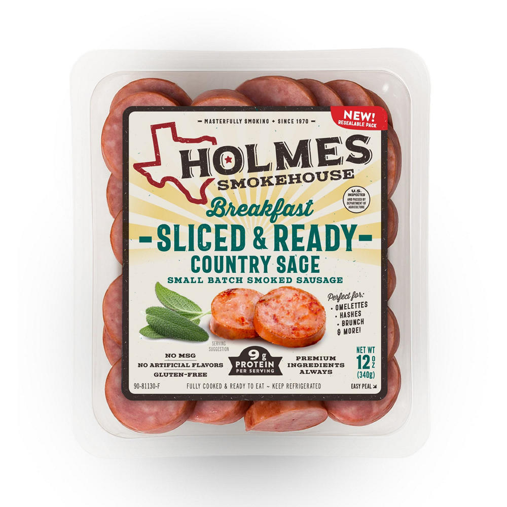 Holmes Smokehouse Sliced Pork Sausage - Country Sage, 12 oz