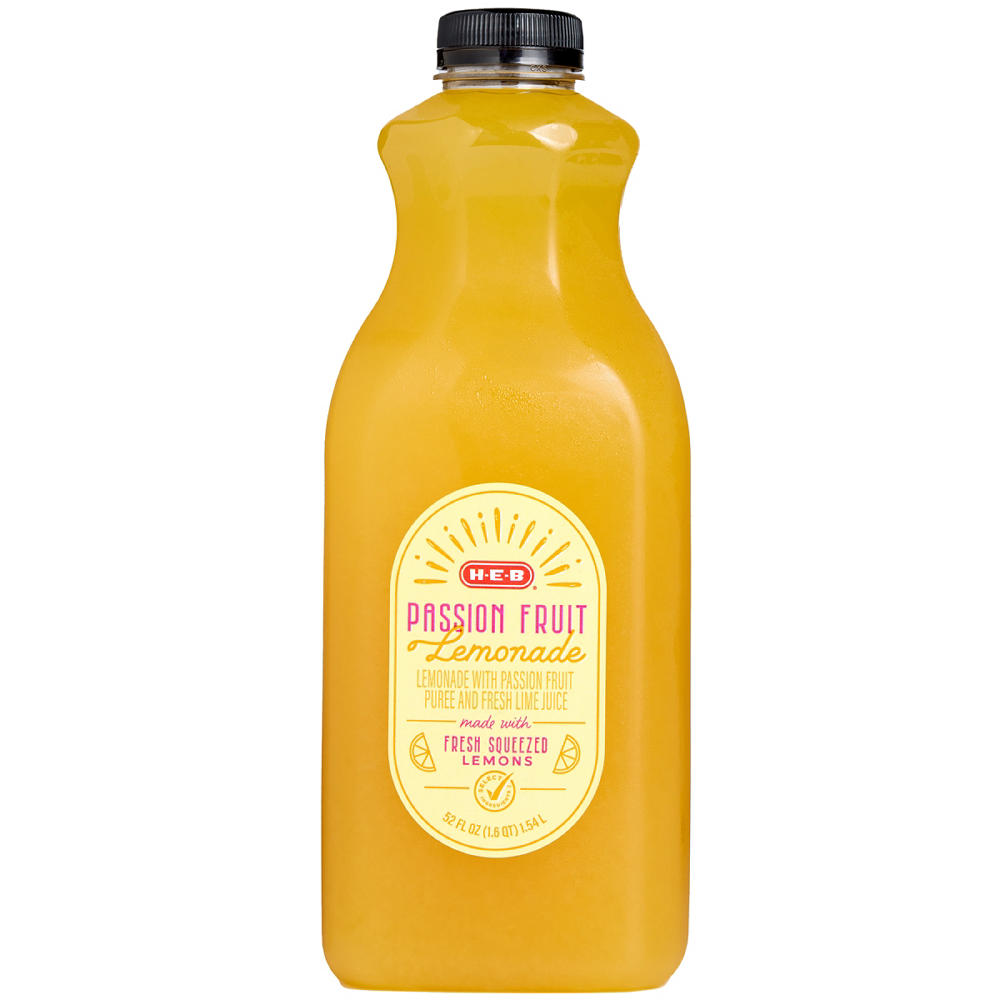 H-E-B Fresh Passion Fruit Lemonade, 52 fl oz