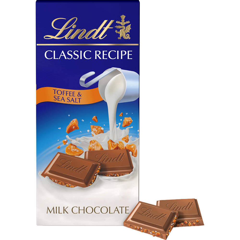 Lindt Classic Recipe Toffee & Sea Salt Milk Chocolate Bar, 4.4 oz