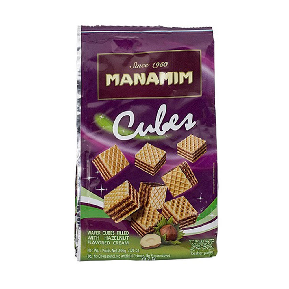 Manamim Kosher Hazelnut Wafer Cubes, 7.05 oz
