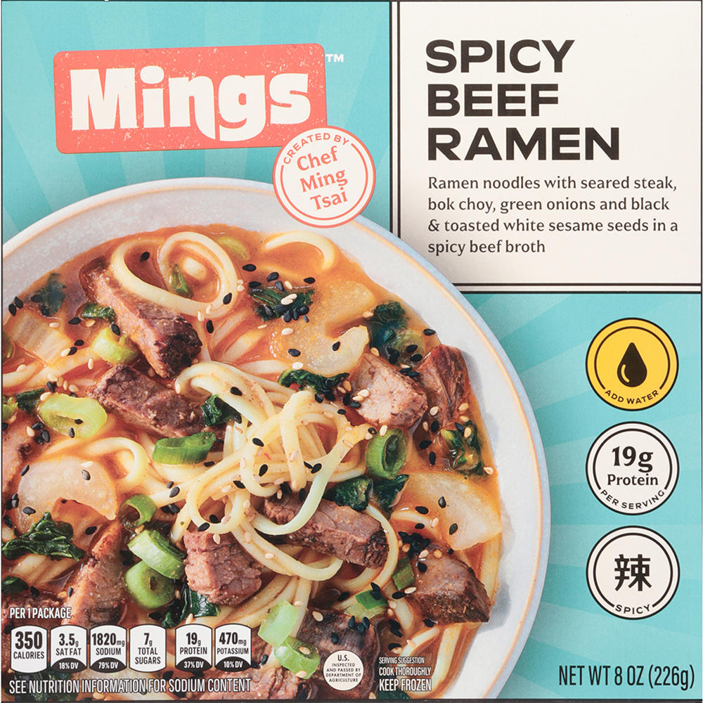 Mings 19g Protein Spicy Beef Ramen, 8 oz
