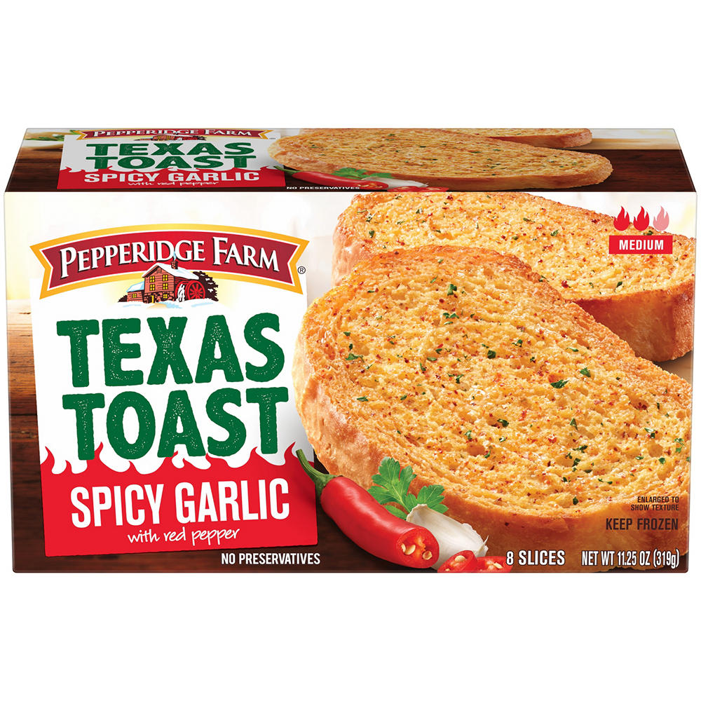 Pepperidge Farm Texas Toast Frozen Spicy Garlic Bread, 8 ct