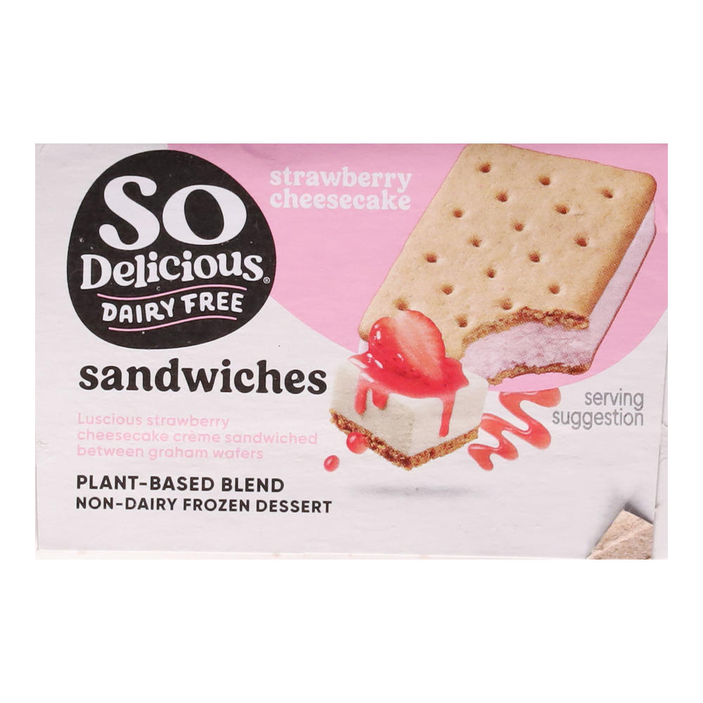 So Delicious Strawberry Cheesecake Dairy Free Dessert Sandwiches, 6 ct
