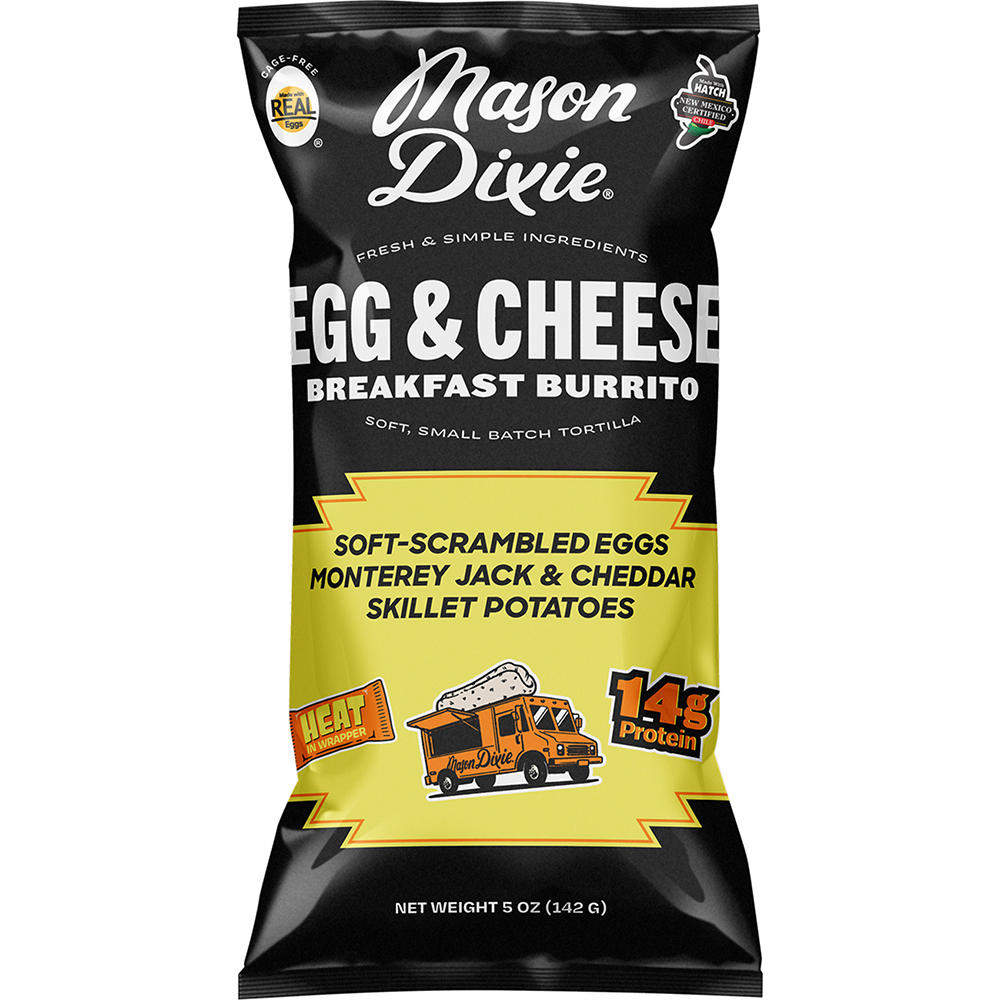 Mason Dixie 14g Protein Egg & Cheese Breakfast Burrito, 5 oz