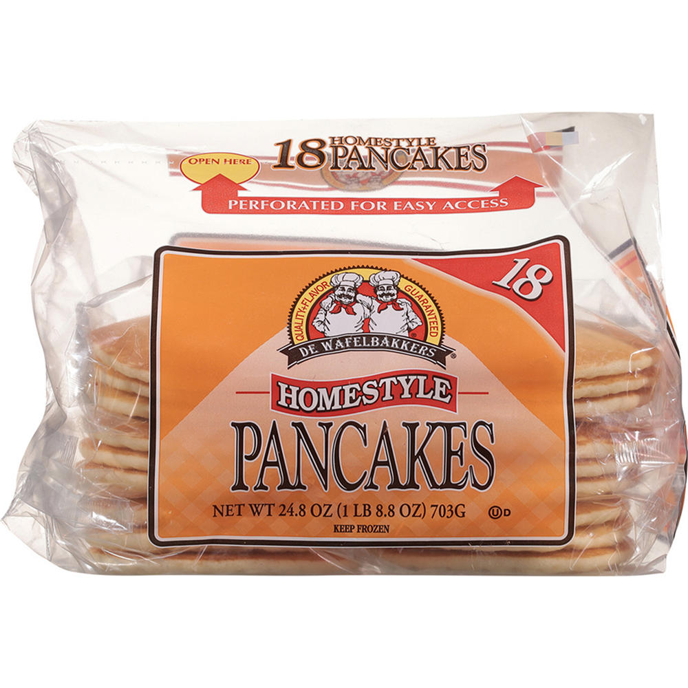 De Wafelbakkers Frozen Pancakes - Homestyle, 18 ct
