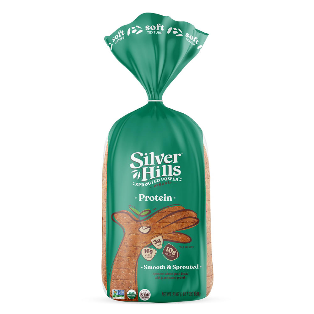Silver Hills Organic 10g Protein Smooth & Sprouted Whole Grain Bread, 23 oz