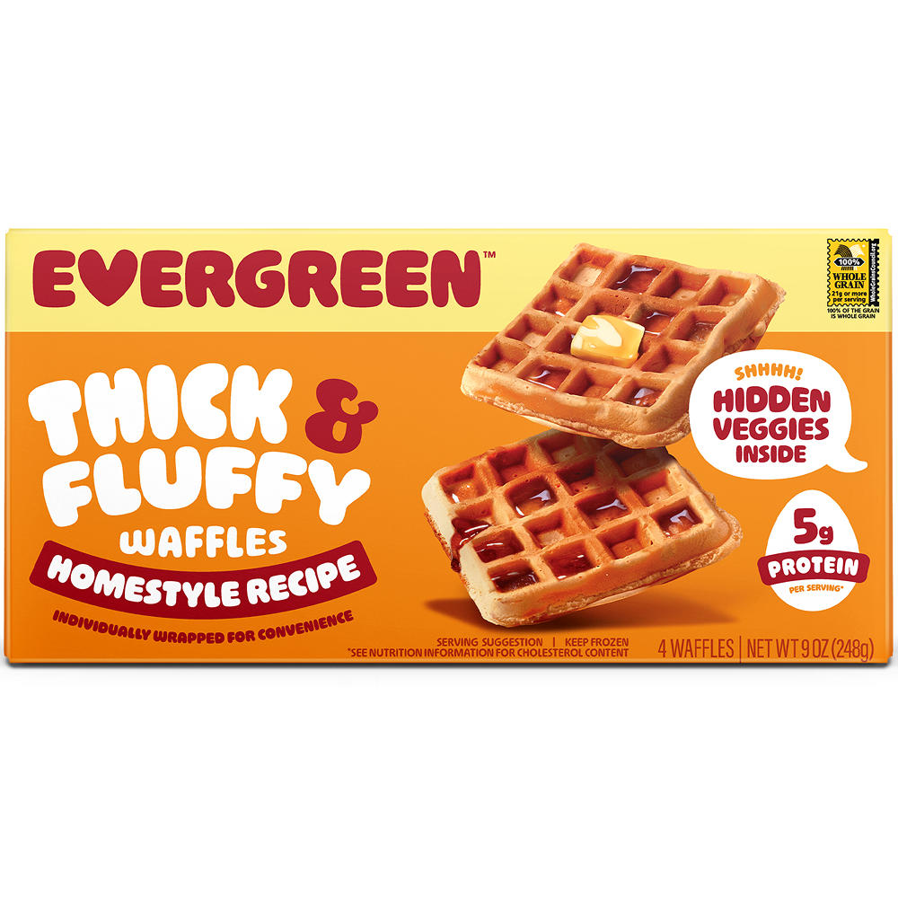 Evergreen Thick & Fluffy Homestyle Waffles, 6 ct